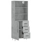 vidaXL Highboard Betongrau 69,5x34x180 cm Holzwerkstoff vidaXL Highboard Betongrau 69,5x34x180 cm Holzwerkstoff