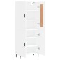 vidaXL Highboard Hochglanz-Weiß 69,5x34x180 cm Holzwerkstoff vidaXL Highboard Hochglanz-Weiß 69,5x34x180 cm Holzwerkstoff