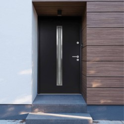 vidaXL Haustür Anthrazit 100x200 cm Aluminium