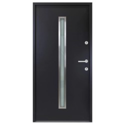 vidaXL Haustür Anthrazit 110x207,5 cm Aluminium