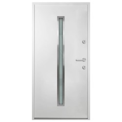 vidaXL Haustür Weiß 100x200 cm Aluminium