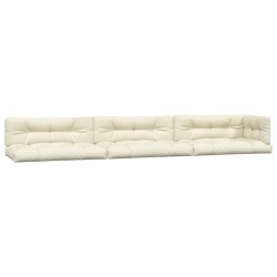 vidaXL Palettenkissen 7-tlg. Creme Stoff
