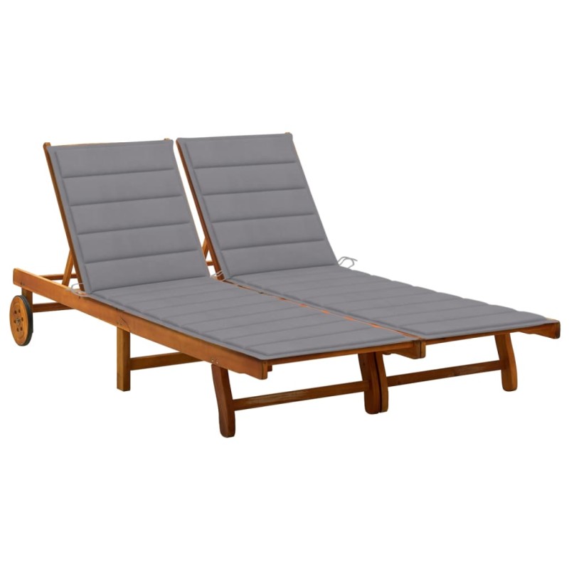 vidaXL 2-Personen-Sonnenliege mit Auflagen Akazie Massivholz vidaXL 2-Personen-Sonnenliege mit Auflagen Akazie Massivholz