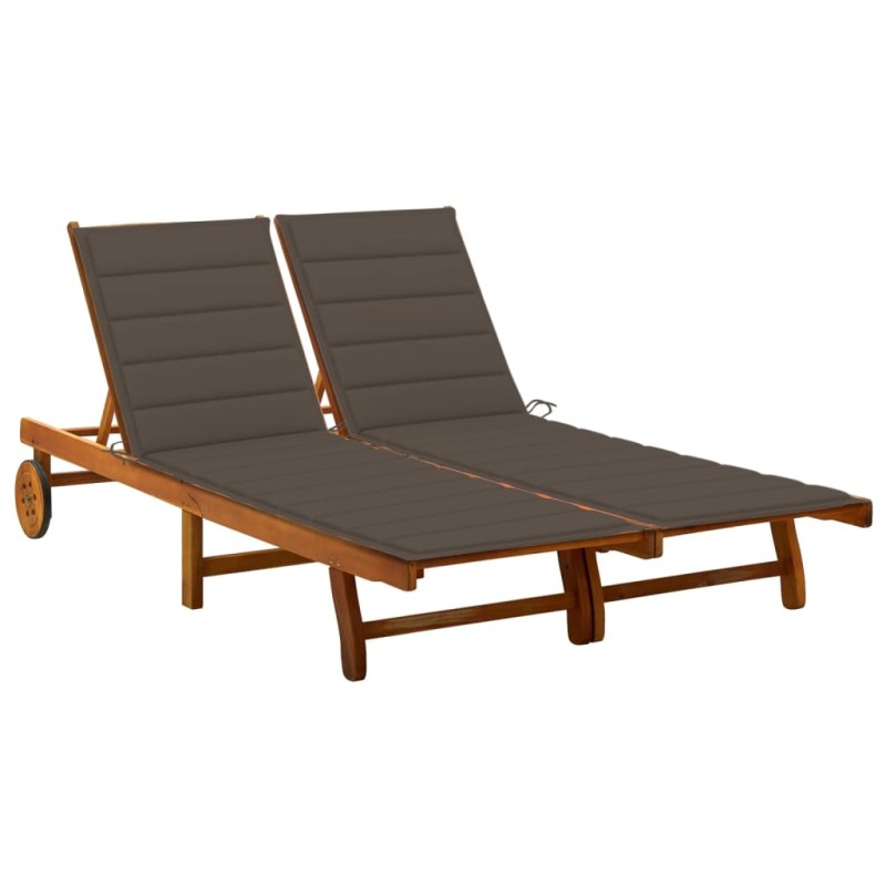 vidaXL 2-Personen-Sonnenliege mit Auflagen Akazie Massivholz vidaXL 2-Personen-Sonnenliege mit Auflagen Akazie Massivholz