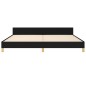 Bettgestell mit Kopfteil Schwarz 200x200 cm Stoff Bettgestell mit Kopfteil Schwarz 200x200 cm Stoff