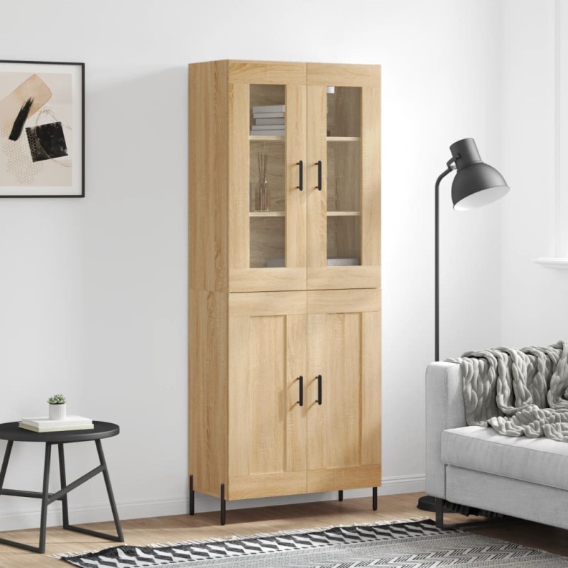 vidaXL Highboard Sonoma-Eiche 69,5x34x180 cm Holzwerkstoff vidaXL Highboard Sonoma-Eiche 69,5x34x180 cm Holzwerkstoff