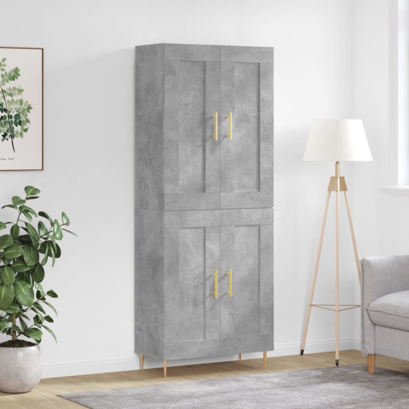 vidaXL Highboard Betongrau 69,5x34x180 cm Holzwerkstoff vidaXL Highboard Betongrau 69,5x34x180 cm Holzwerkstoff