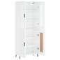 vidaXL Highboard Hochglanz-Weiß 69,5x34x180 cm Holzwerkstoff vidaXL Highboard Hochglanz-Weiß 69,5x34x180 cm Holzwerkstoff