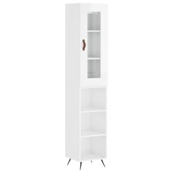vidaXL Highboard Hochglanz-Weiß 34,5x34x180 cm Holzwerkstoff