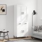vidaXL Highboard Hochglanz-Weiß 69,5x34x180 cm Holzwerkstoff vidaXL Highboard Hochglanz-Weiß 69,5x34x180 cm Holzwerkstoff