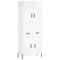 vidaXL Highboard Hochglanz-Weiß 69,5x34x180 cm Holzwerkstoff vidaXL Highboard Hochglanz-Weiß 69,5x34x180 cm Holzwerkstoff