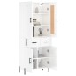 vidaXL Highboard Hochglanz-Weiß 69,5x34x180 cm Holzwerkstoff vidaXL Highboard Hochglanz-Weiß 69,5x34x180 cm Holzwerkstoff