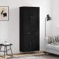 vidaXL Highboard Schwarz 69,5x34x180 cm Holzwerkstoff