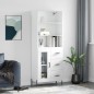 vidaXL Highboard Hochglanz-Weiß 69,5x34x180 cm Holzwerkstoff vidaXL Highboard Hochglanz-Weiß 69,5x34x180 cm Holzwerkstoff