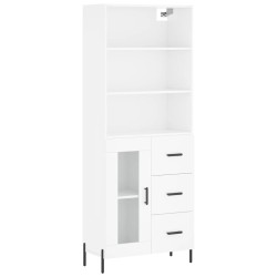 vidaXL Highboard Hochglanz-Weiß 69,5x34x180 cm Holzwerkstoff