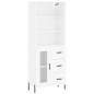 vidaXL Highboard Hochglanz-Weiß 69,5x34x180 cm Holzwerkstoff vidaXL Highboard Hochglanz-Weiß 69,5x34x180 cm Holzwerkstoff