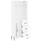 vidaXL Highboard Hochglanz-Weiß 69,5x34x180 cm Holzwerkstoff vidaXL Highboard Hochglanz-Weiß 69,5x34x180 cm Holzwerkstoff