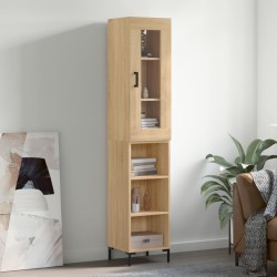 vidaXL Highboard Sonoma-Eiche 34,5x34x180 cm Holzwerkstoff
