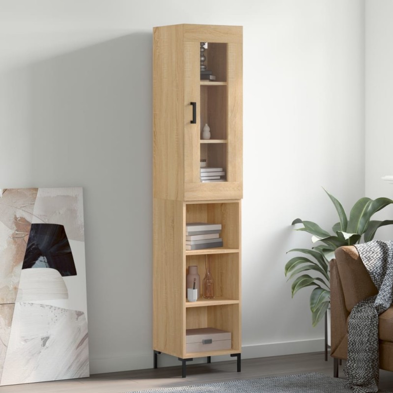 vidaXL Highboard Sonoma-Eiche 34,5x34x180 cm Holzwerkstoff vidaXL Highboard Sonoma-Eiche 34,5x34x180 cm Holzwerkstoff