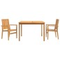vidaXL 3-tlg. Garten-Essgruppe Massivholz Teak vidaXL 3-tlg. Garten-Essgruppe Massivholz Teak