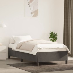 vidaXL Bettgestell Dunkelgrau 90x190 cm Samt