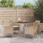 vidaXL 5-tlg. Garten-Essgruppe mit Kissen Beige Poly Rattan vidaXL 5-tlg. Garten-Essgruppe mit Kissen Beige Poly Rattan