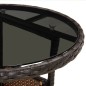 vidaXL 3-tlg. Garten-Bistro-Set mit Kissen Braun Poly Rattan vidaXL 3-tlg. Garten-Bistro-Set mit Kissen Braun Poly Rattan