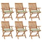 vidaXL Klappbare Gartenstühle mit Kissen 6 Stk. Massivholz Teak vidaXL Klappbare Gartenstühle mit Kissen 6 Stk. Massivholz Teak