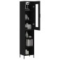 vidaXL Highboard Schwarz 34,5x34x180 cm Holzwerkstoff vidaXL Highboard Schwarz 34,5x34x180 cm Holzwerkstoff