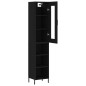 vidaXL Highboard Schwarz 34,5x34x180 cm Holzwerkstoff vidaXL Highboard Schwarz 34,5x34x180 cm Holzwerkstoff