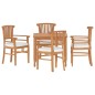 vidaXL 5-tlg. Garten-Essgruppe Massivholz Teak vidaXL 5-tlg. Garten-Essgruppe Massivholz Teak