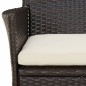vidaXL 5-tlg. Garten-Essgruppe mit Kissen Braun Poly Rattan vidaXL 5-tlg. Garten-Essgruppe mit Kissen Braun Poly Rattan