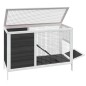vidaXL Kaninchenstall Grau 103x44x69,5 cm Massivholz Kiefer vidaXL Kaninchenstall Grau 103x44x69,5 cm Massivholz Kiefer