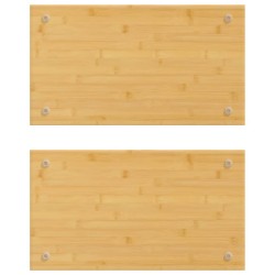 vidaXL Herdabdeckplatten 2 Stk. 50x28x1,5 cm Bambus