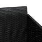 vidaXL Sonnenliege mit Kissen Schwarz 182x118x63 cm Poly Rattan vidaXL Sonnenliege mit Kissen Schwarz 182x118x63 cm Poly Rattan