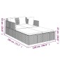 vidaXL Sonnenliege mit Kissen Schwarz 182x118x63 cm Poly Rattan vidaXL Sonnenliege mit Kissen Schwarz 182x118x63 cm Poly Rattan