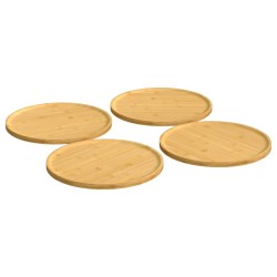 vidaXL Pizzateller 4 Stk. Ø32x1,5 cm Bambus 