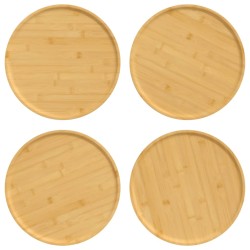 vidaXL Pizzateller 4 Stk. Ø32x1,5 cm Bambus 