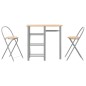 vidaXL 3-tlg. Bar-Set Grau und Braun Holzwerkstoff und Eisen vidaXL 3-tlg. Bar-Set Grau und Braun Holzwerkstoff und Eisen
