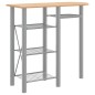 vidaXL 3-tlg. Bar-Set Grau und Braun Holzwerkstoff und Eisen vidaXL 3-tlg. Bar-Set Grau und Braun Holzwerkstoff und Eisen