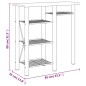 vidaXL 3-tlg. Bar-Set Grau und Braun Holzwerkstoff und Eisen vidaXL 3-tlg. Bar-Set Grau und Braun Holzwerkstoff und Eisen