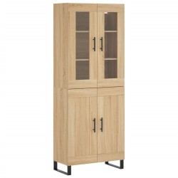 Highboard Sonoma-Eiche 69,5x34x180 cm Holzwerkstoff