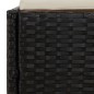 vidaXL Sonnenliege mit Faltdach Schwarz 200x114x128 cm Poly Rattan vidaXL Sonnenliege mit Faltdach Schwarz 200x114x128 cm Poly Rattan