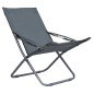 vidaXL Klappbare Strandstühle 2 Stk. Stoff Grau vidaXL Klappbare Strandstühle 2 Stk. Stoff Grau