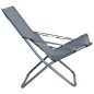 vidaXL Klappbare Strandstühle 2 Stk. Stoff Grau vidaXL Klappbare Strandstühle 2 Stk. Stoff Grau