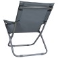 vidaXL Klappbare Strandstühle 2 Stk. Stoff Grau vidaXL Klappbare Strandstühle 2 Stk. Stoff Grau