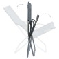 vidaXL Klappbare Strandstühle 2 Stk. Stoff Grau vidaXL Klappbare Strandstühle 2 Stk. Stoff Grau