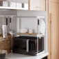 vidaXL Mikrowellenregal Weiß 51x27x63 cm Aluminium vidaXL Mikrowellenregal Weiß 51x27x63 cm Aluminium