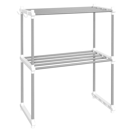 vidaXL Mikrowellenregal Weiß 51x27x63 cm Aluminium