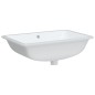 vidaXL Waschbecken Weiß 60x40x21 cm Rechteckig Keramik vidaXL Waschbecken Weiß 60x40x21 cm Rechteckig Keramik